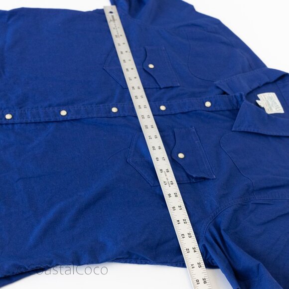 Tecovas Pearl Snap Shirt Mens XL Blue Button Down Western Rodeo Americana Cowboy - Picture 9 of 10